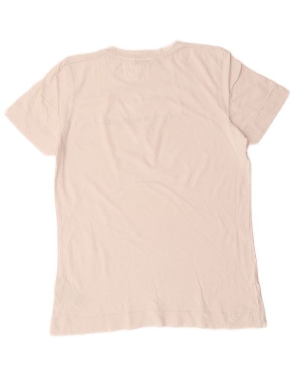Camiseta feminina Tommy Hilfiger com estampa gráfica UK 14 algodão branco médio