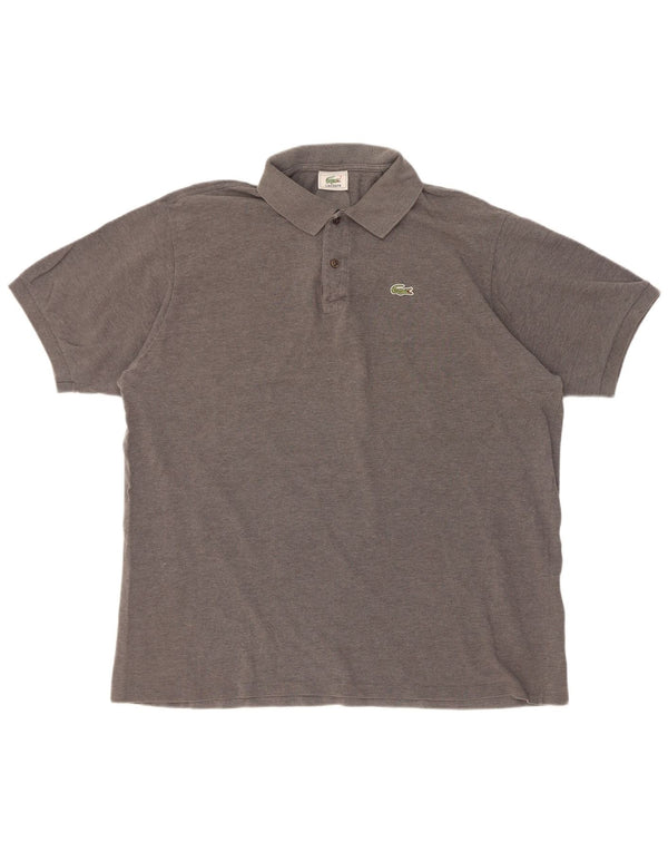Camisa polo masculina Lacoste tamanho 7 2XL cinza