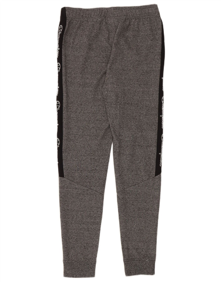 Calça esportiva masculina Champion Graphic Joggers pequena cinza colorblock