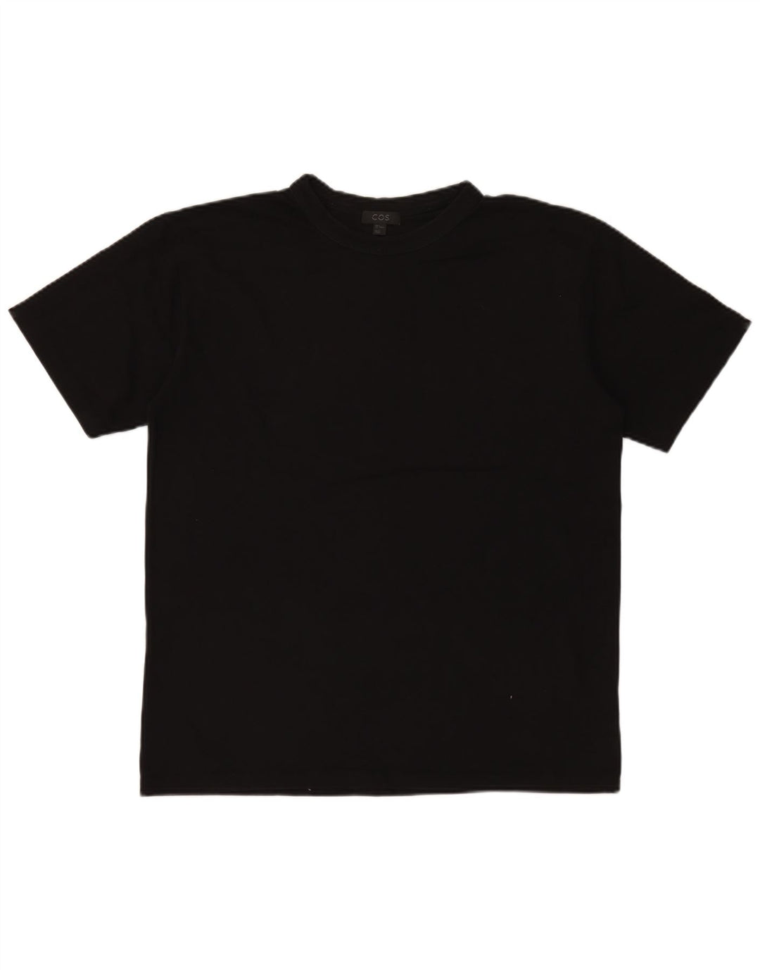 Cos Camiseta masculina top pequeno algodão preto