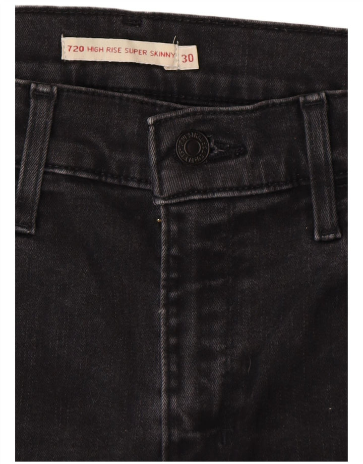 Calça jeans feminina Levi's 720 High Rise Super Skinny W30 L27 algodão cinza