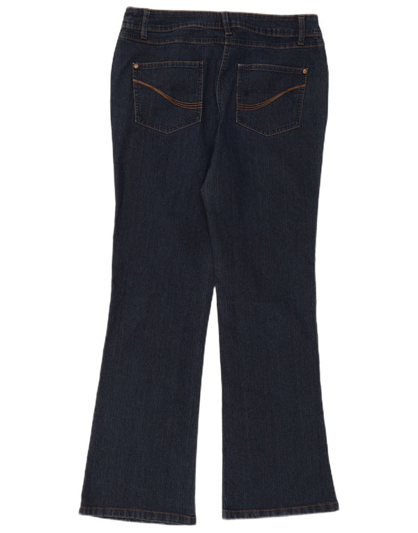 Calça jeans feminina M&Co Bootcut UK 14 grande W34 L30 azul marinho algodão