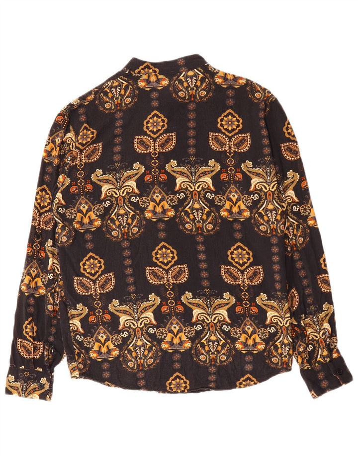 Camisa masculina ADON pequena preta Paisley