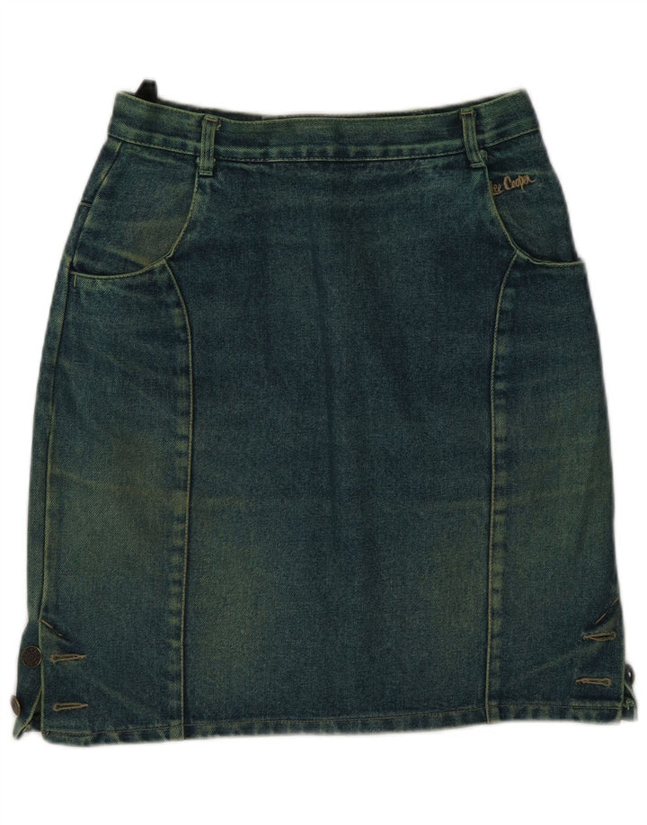 Saia jeans feminina Lee Cooper IT 42 médio W26 algodão verde