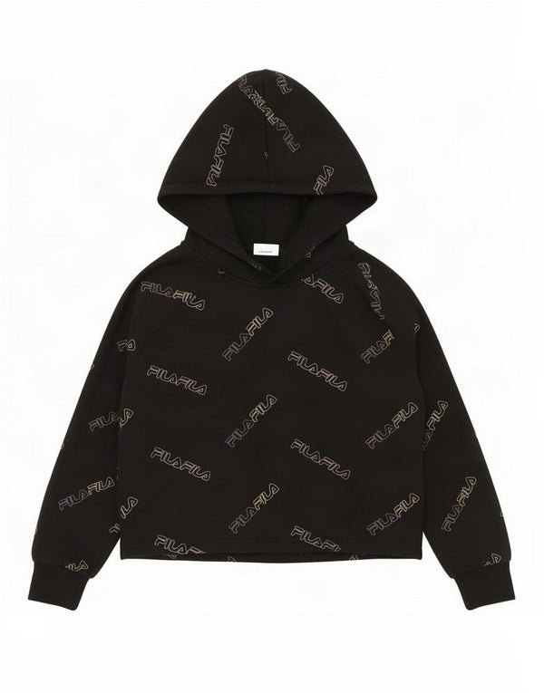 Fila Boys Graphic Hoodie Jumper 11-12 Anos Algodão Preto