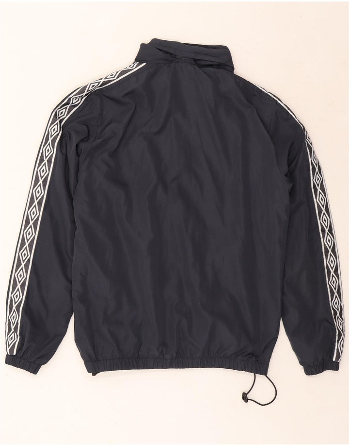 UMBRO Jaqueta masculina com capuz gráfico com capuz pequeno poliéster azul marinho