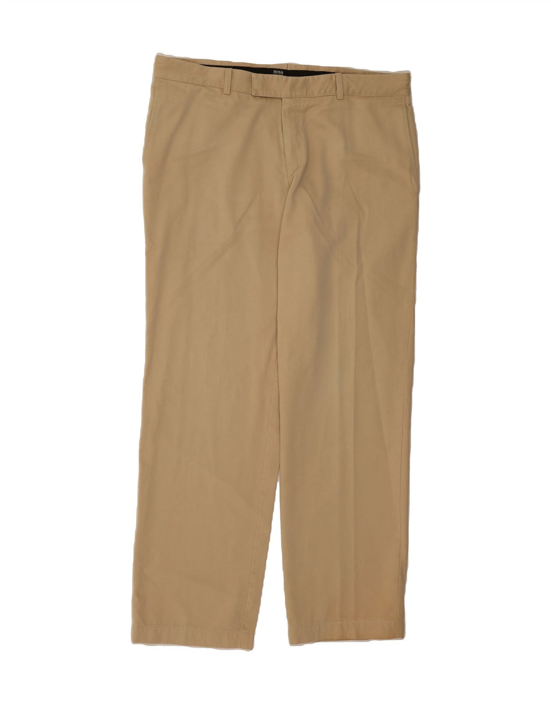 HUGO BOSS Mens Straight Suit Trousers W36 L33 Beige Cotton Vintage Hugo Boss and Second-Hand Hugo Boss from Messina Hembry 