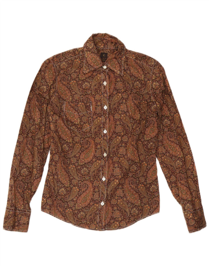 Camisa Feminina Coast IT 42 Médio Marrom Paisley