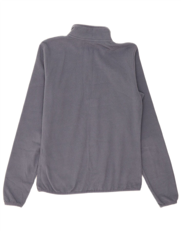 Suéter de lã feminino The North Face com zíper e gola UK 10 pequeno poliéster cinza