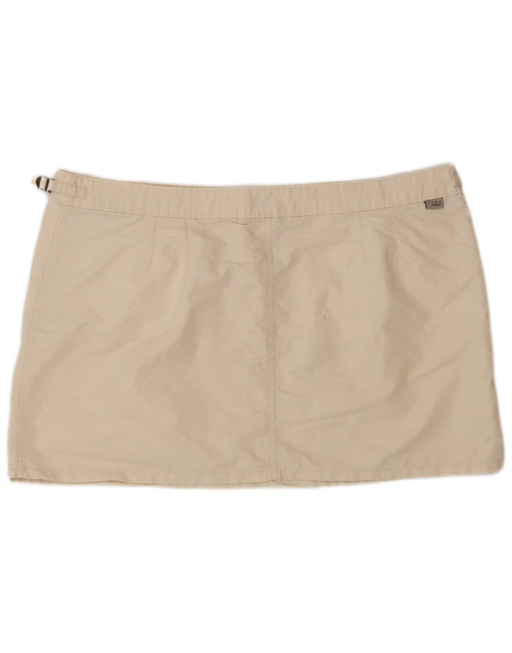 Mini saia feminina Wrangler W38 XL algodão bege