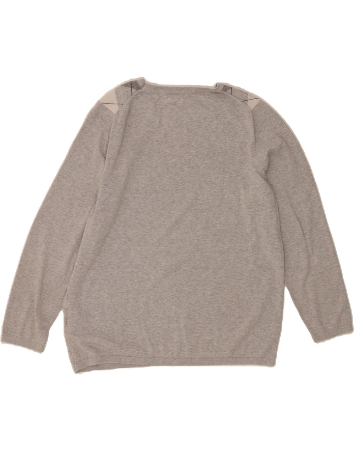 TOMMY HILFIGER Womens Boat Neck Jumper Sweater UK 18 XL Grey Vintage Tommy Hilfiger and Second-Hand Tommy Hilfiger from Messina Hembry 