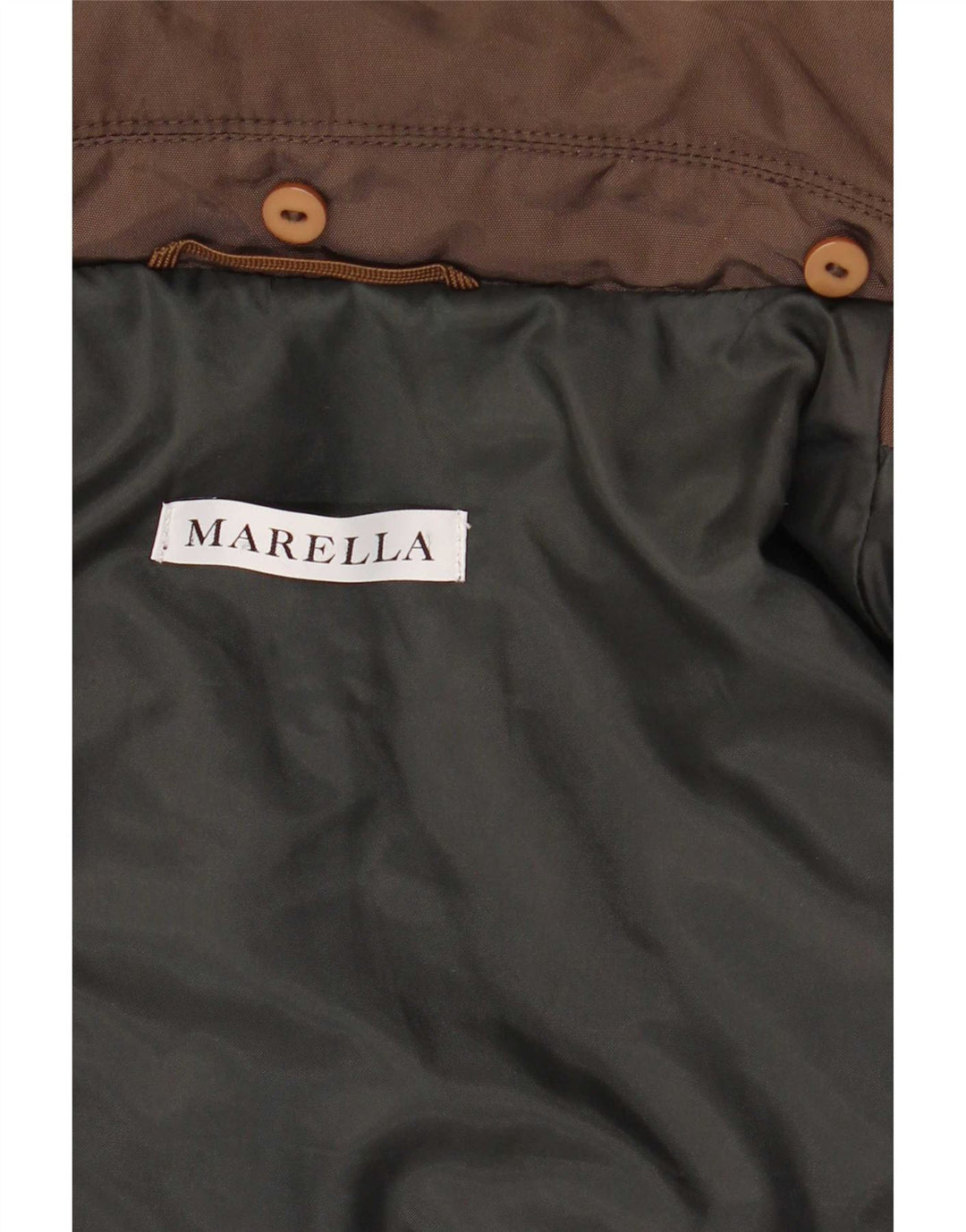 Jaqueta acolchoada feminina Marella UK 14 grande poliamida marrom