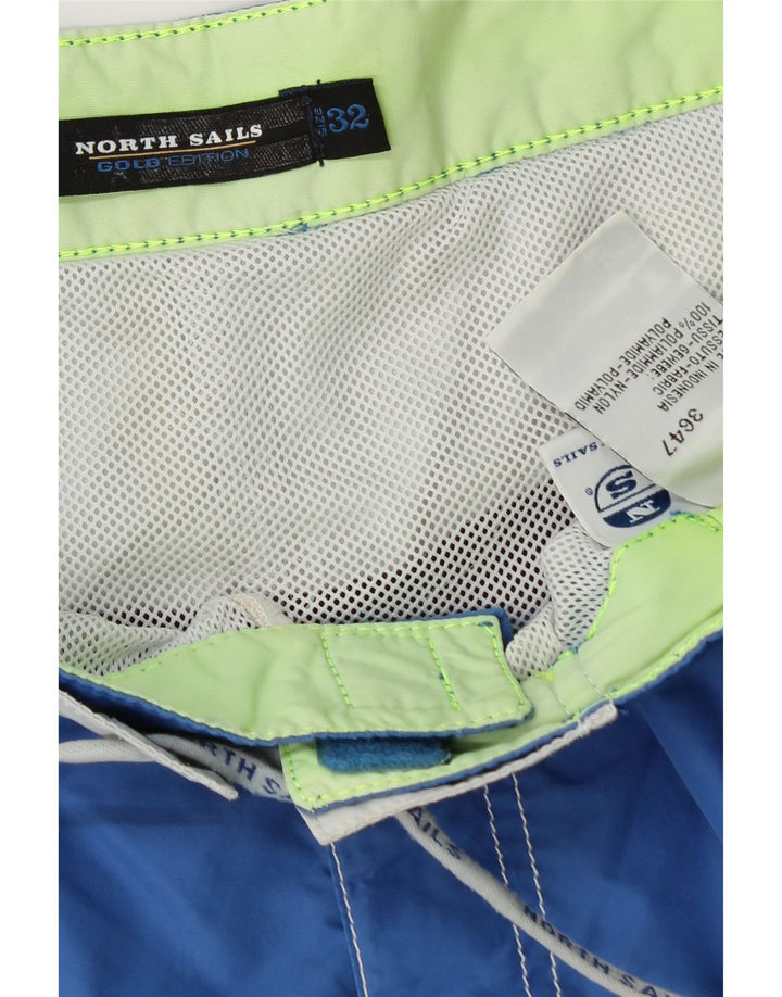 Shorts de natação masculino North Sails Graphic azul médio colorblock poliamida