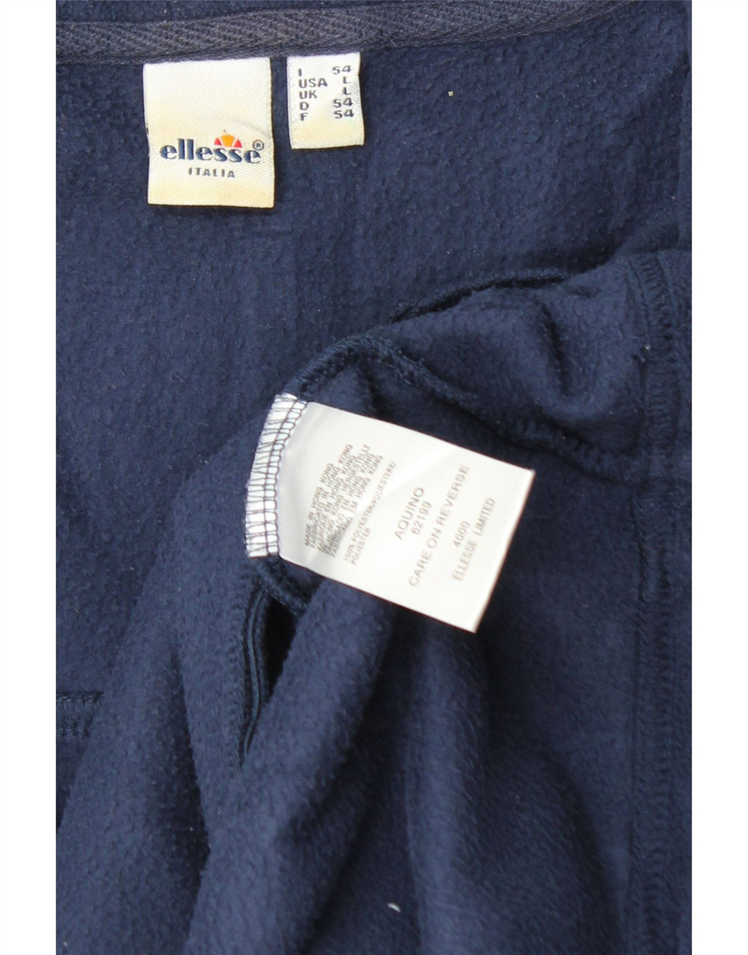 Jaqueta de lã masculina Ellesse UK 40 grande poliéster azul marinho