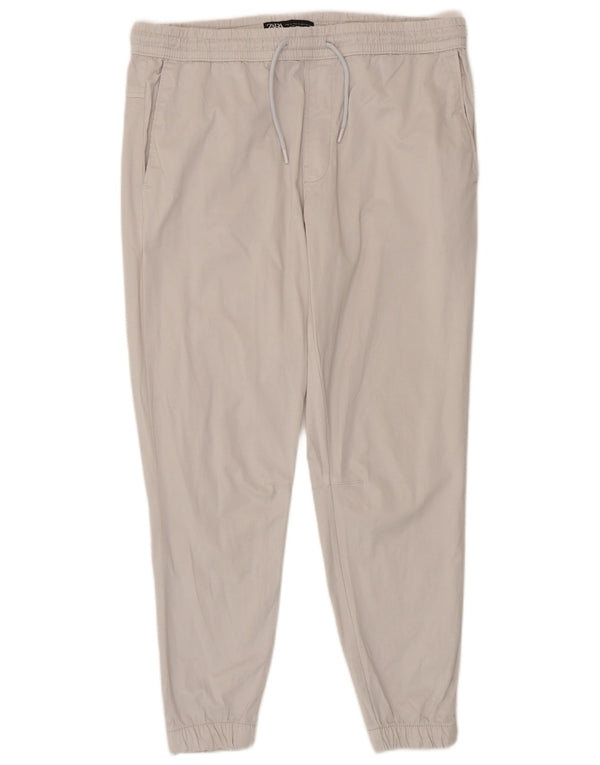 Calça jogger masculina Zara Chino XL W38 L28 algodão bege