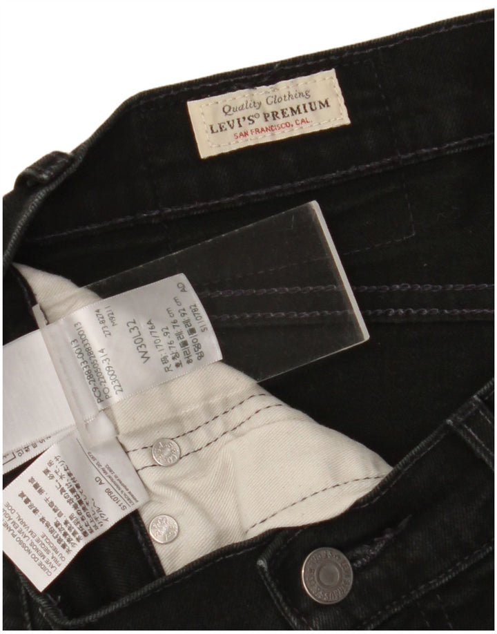 Levi's Mens Slim Jeans W30 L29 Algodão Preto