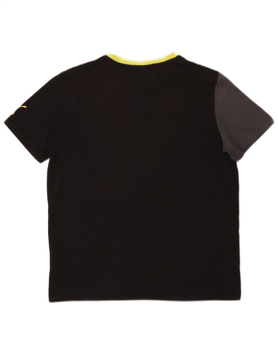 Camiseta Gráfica Puma Boys Top 15-16 Anos Cor Preta Bloqueio de Cores Poliéster
