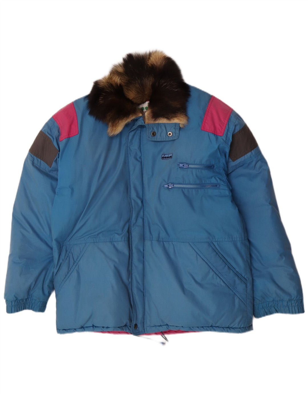 Jaqueta acolchoada reversível masculina Diadora UK 36 pequena azul