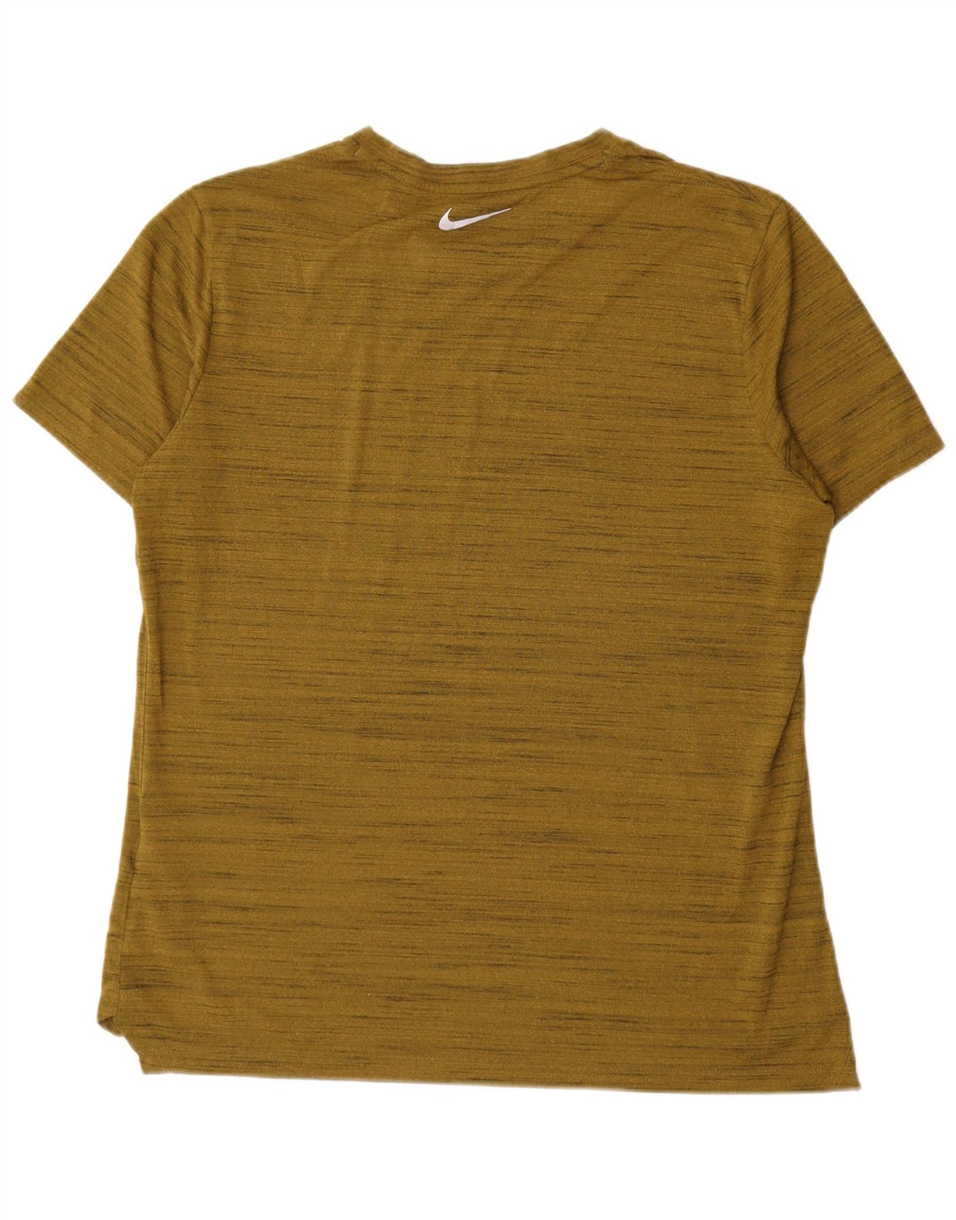 Camiseta masculina NIKE Dri Fit grande poliéster manchado cáqui
