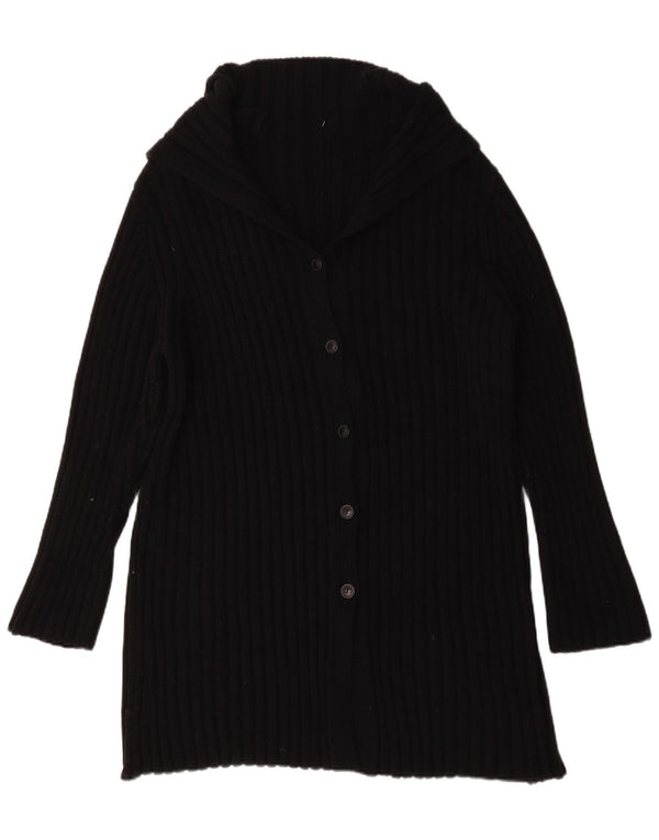 Suéter cardigã feminino Longline Marks & Spencer UK 22 3XL preto acrílico