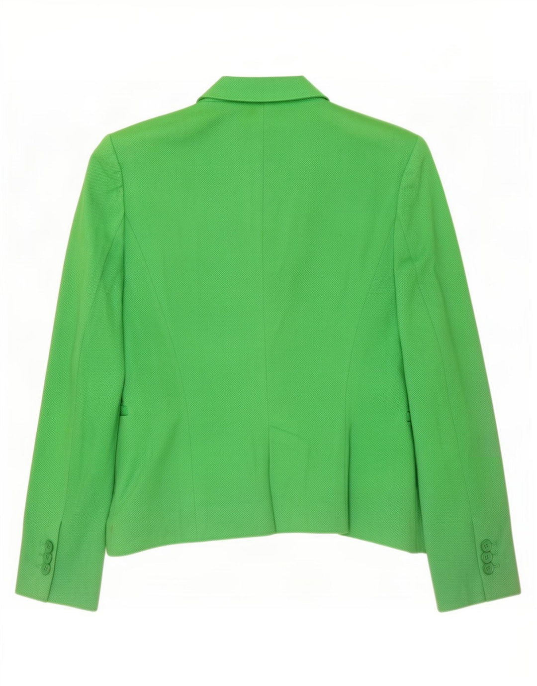 Jaqueta blazer feminina Zara com 1 botão Reino Unido 10 algodão verde pequeno