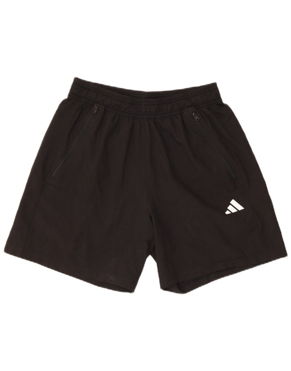 Adidas Womens Regular Fit Sport Shorts UK 14 Médio Preto Poliéster Esportes