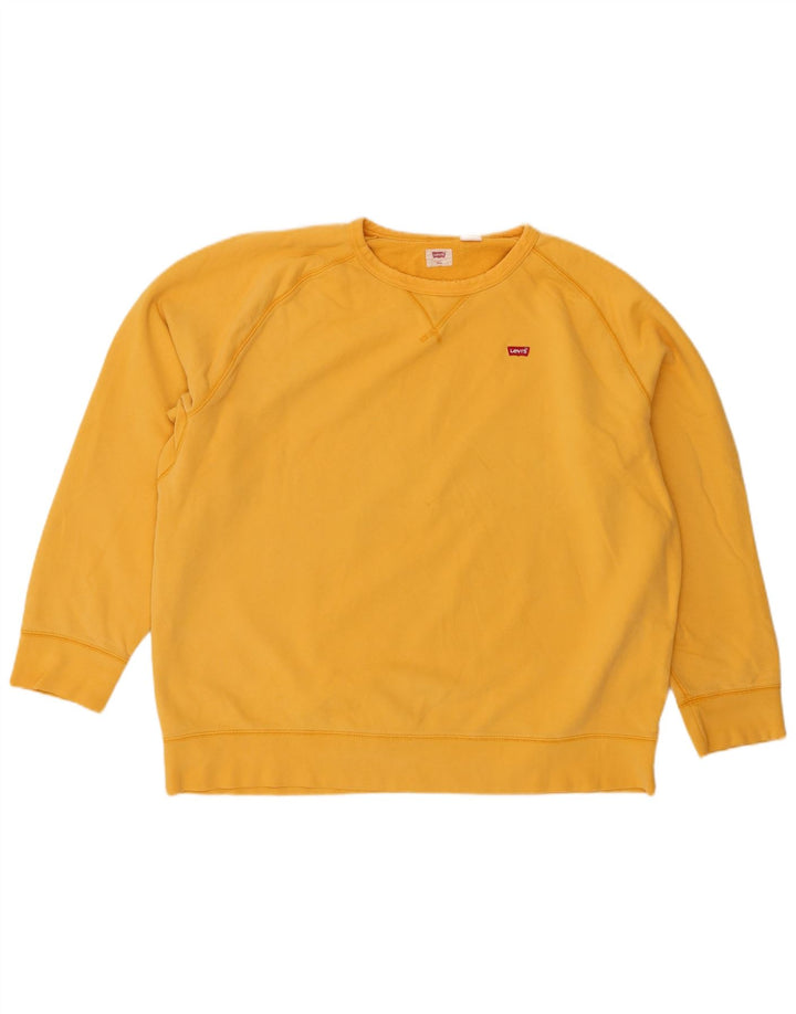 Moletom oversized feminino Levi's UK 20 2XL algodão amarelo