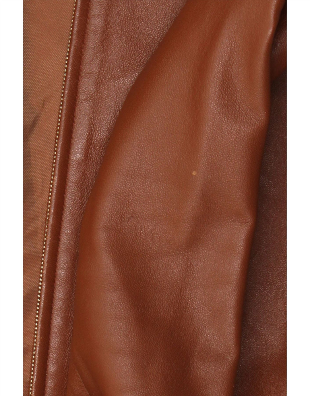 Jaqueta de couro feminina vintage UK 12 marrom médio