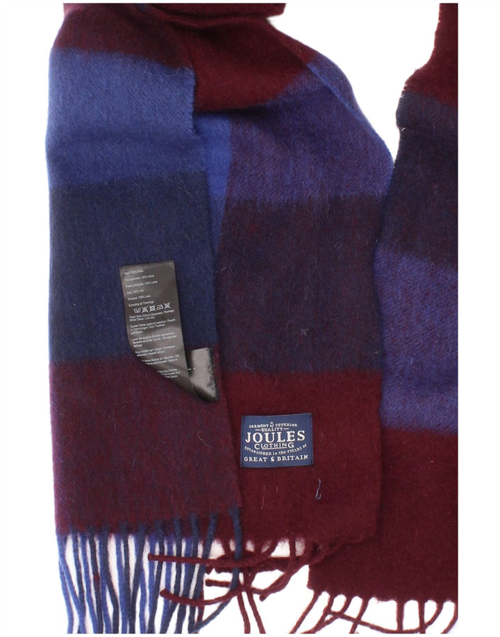 Joules Lenço retangular masculino tamanho único lã xadrez azul