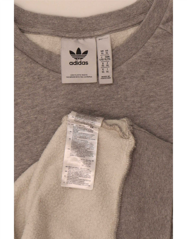 Adidas Mens Moletom Jumper XL Cinza Algodão
