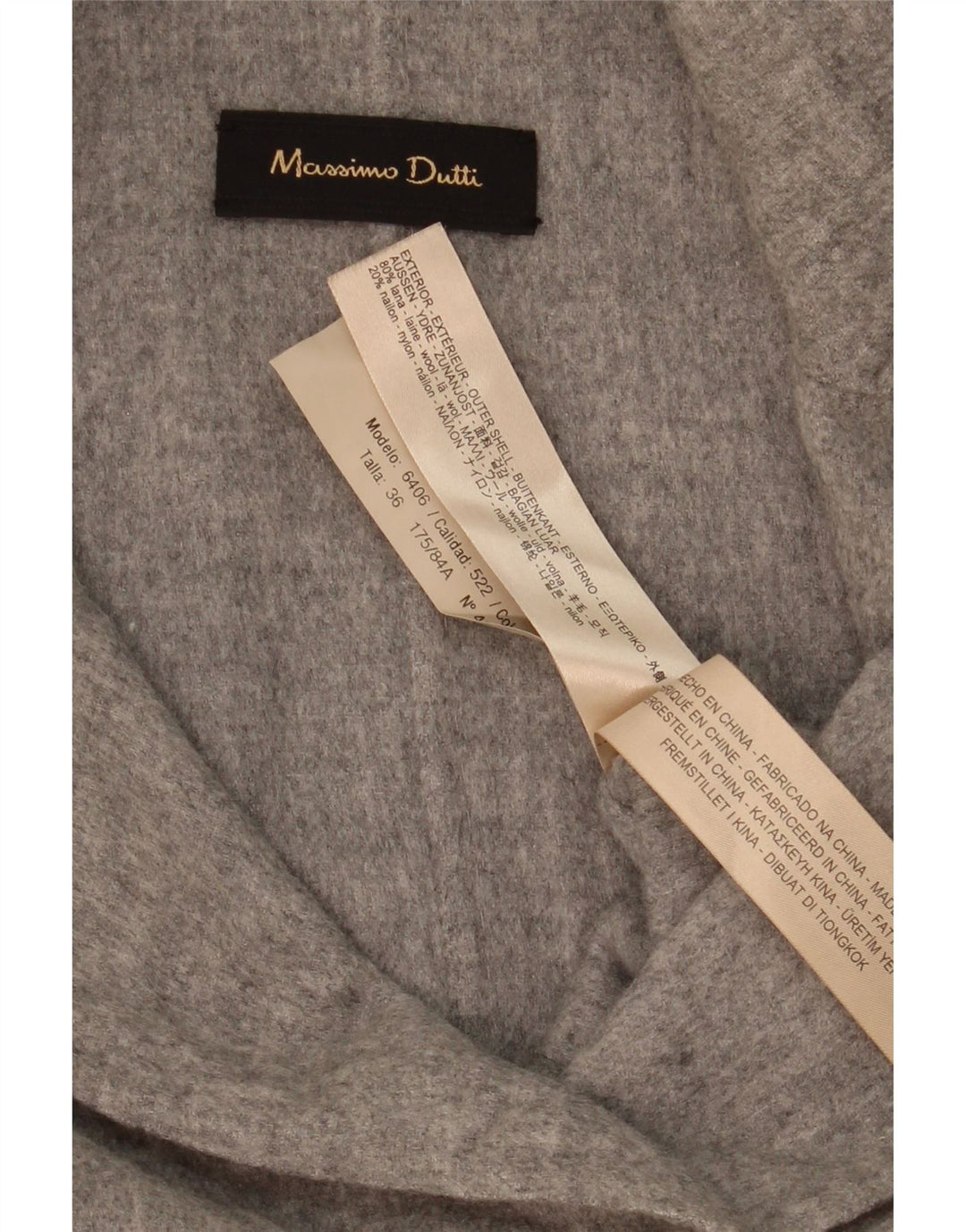 Jaqueta blazer feminina Massimo Dutti com peito duplo grande EU 36 XS cinza