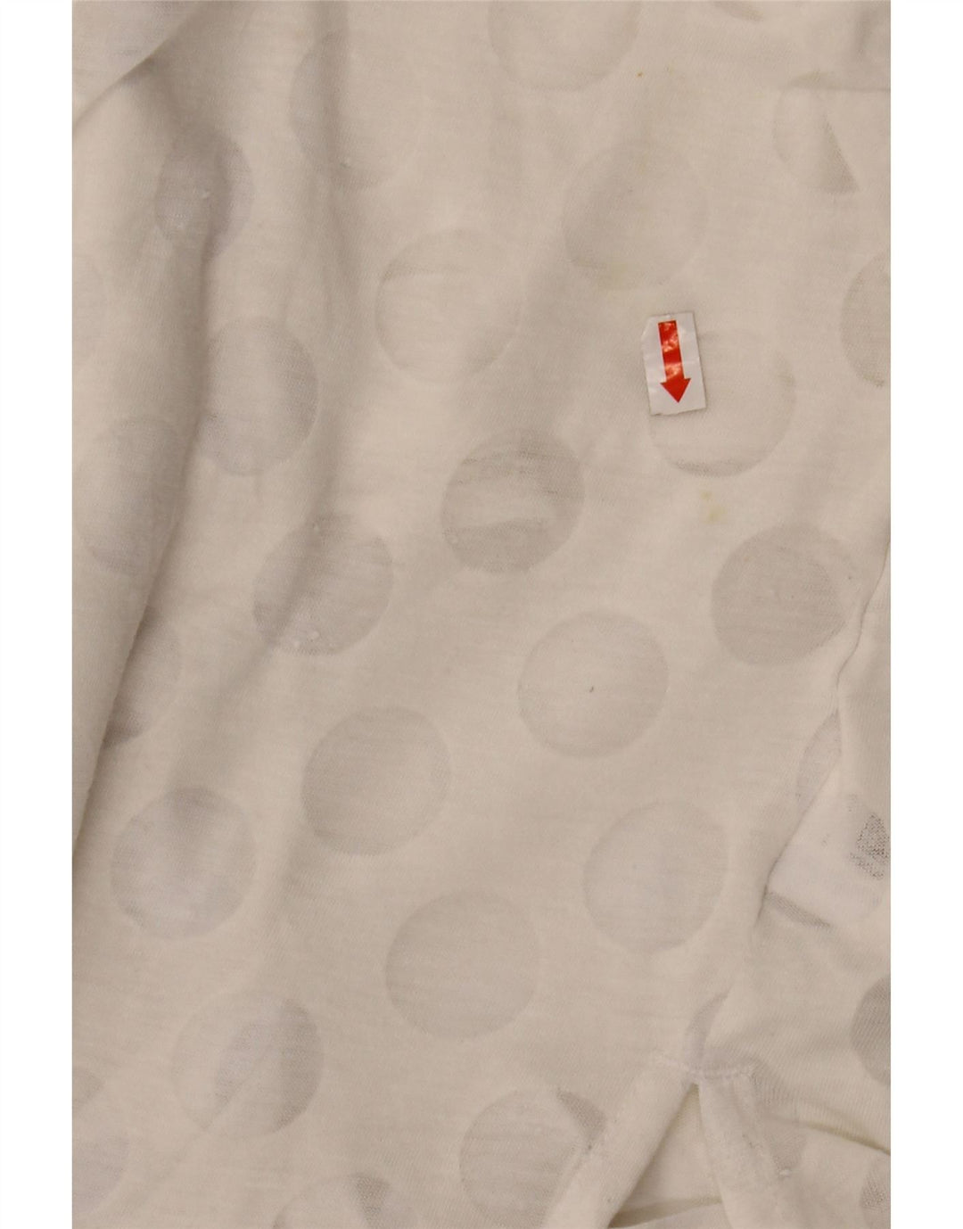 ADIDAS Womens Vest Top UK 10 Pequeno Poliéster Geométrico Branco