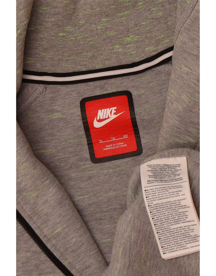 NIKE Womens Tracksuit Top Jacket UK 18 XL Cinza Algodão