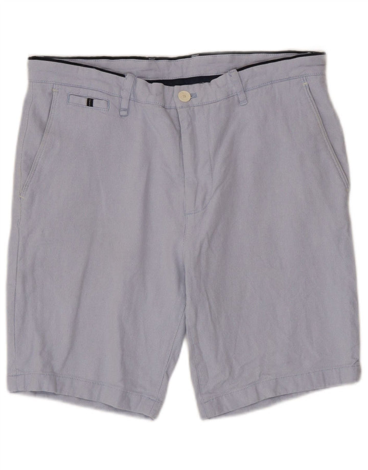Zara Mens Chino Shorts EU 44 Grande W34 Azul Algodão