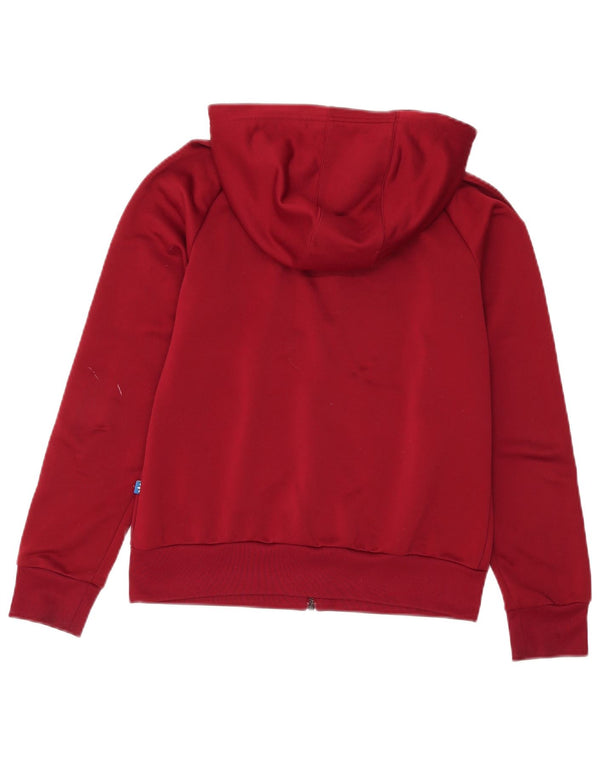 Suéter Adidas feminino com capuz e zíper Reino Unido 12 Médio Borgonha Poliéster