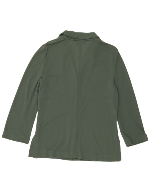 Blusa Feminina Luisa Spagnoli com Manga 3/4 UK 14 Médio Verde Viscose
