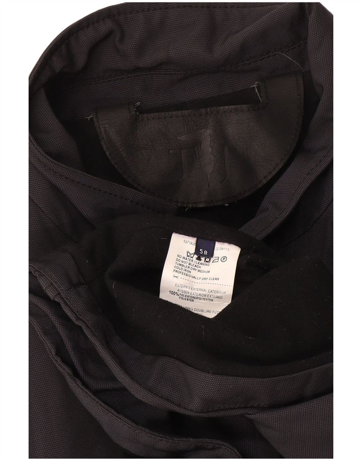 Jaqueta utilitária masculina Trussardi IT 58 4XL poliéster azul marinho