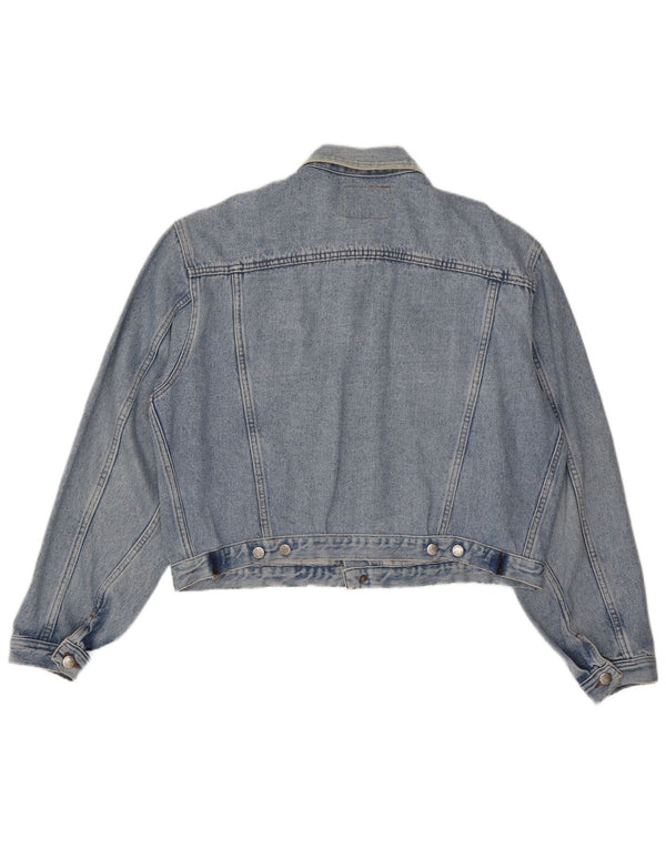 Jaqueta jeans feminina El Charro de grandes dimensões Reino Unido 18 XL azul algodão