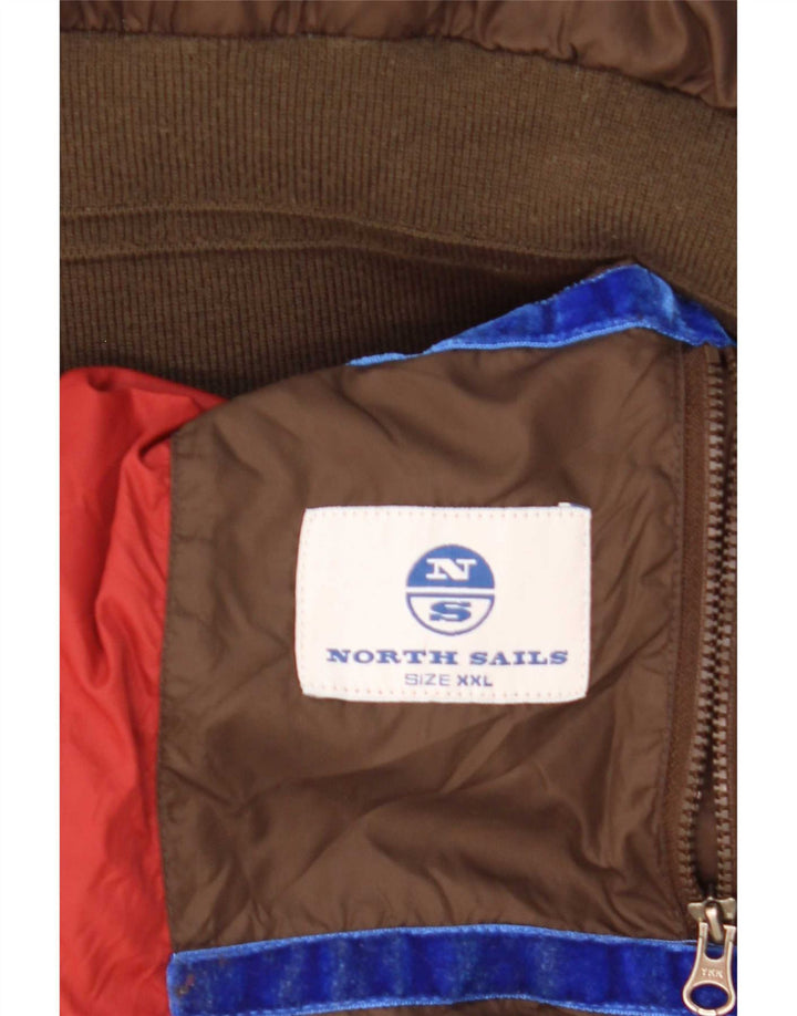 Jaqueta acolchoada masculina North Sails UK 44 2XL poliamida marrom