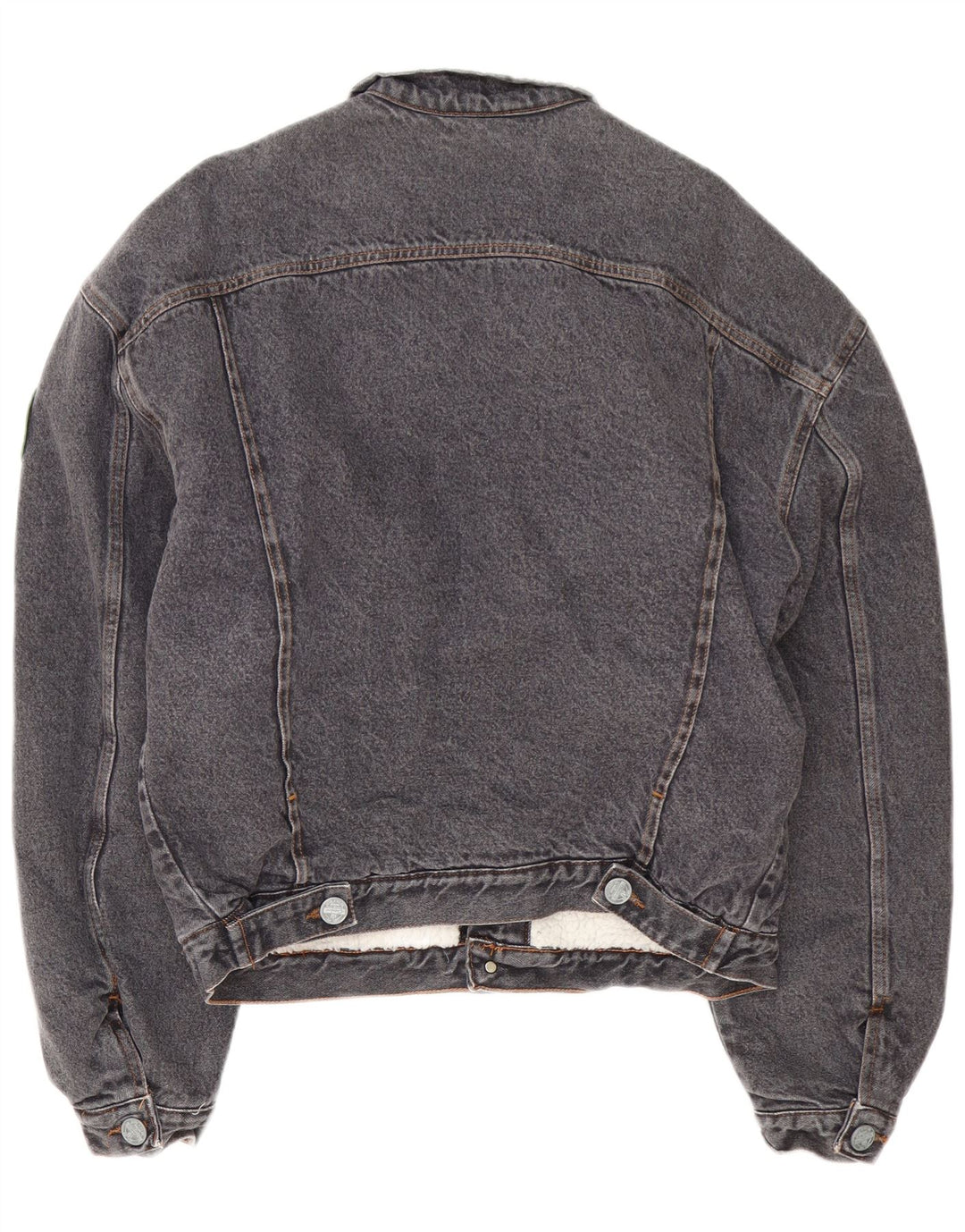 Jaqueta jeans masculina Sherpa Chambers UK 38 algodão cinza médio