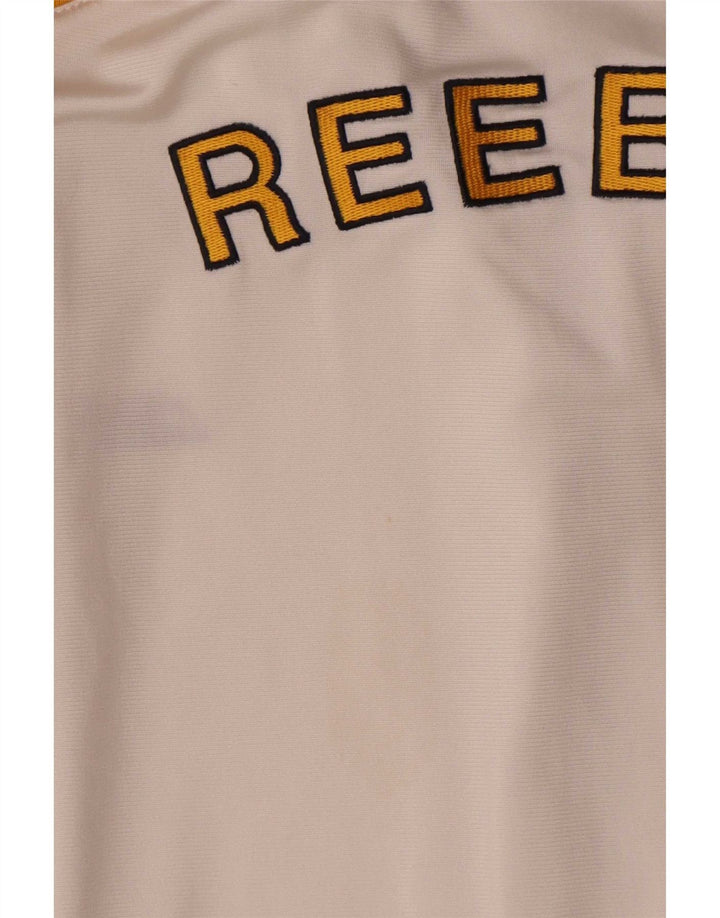 Jaqueta masculina Reebok Graphic Loose Fit agasalho grande bloco colorido branco