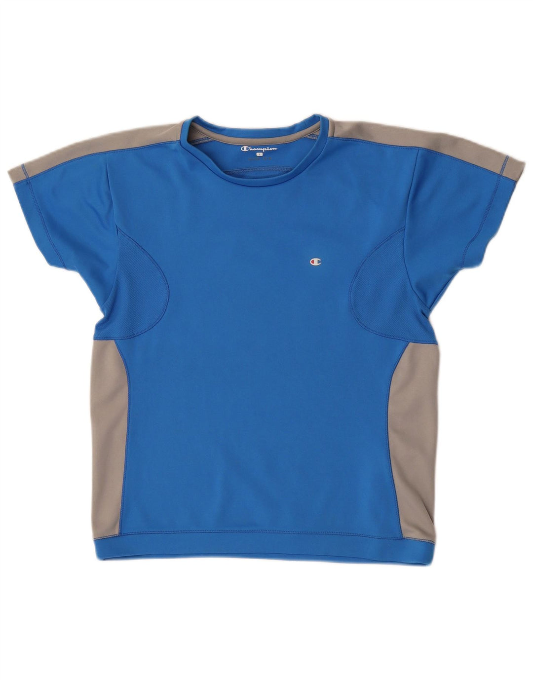 Camiseta feminina Champion UK 14 grande azul colorblock poliéster