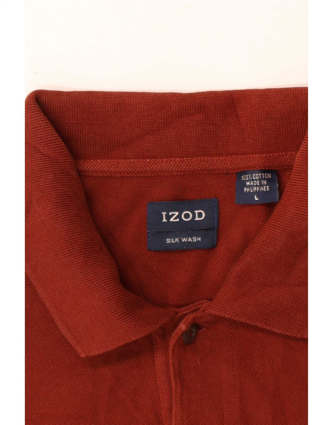 Camisa polo masculina Izod grande algodão marrom