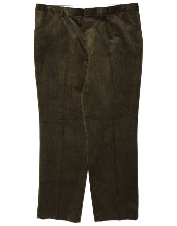 Calça masculina de veludo cotelê Hoggs Of Fife W46 L31 algodão cáqui