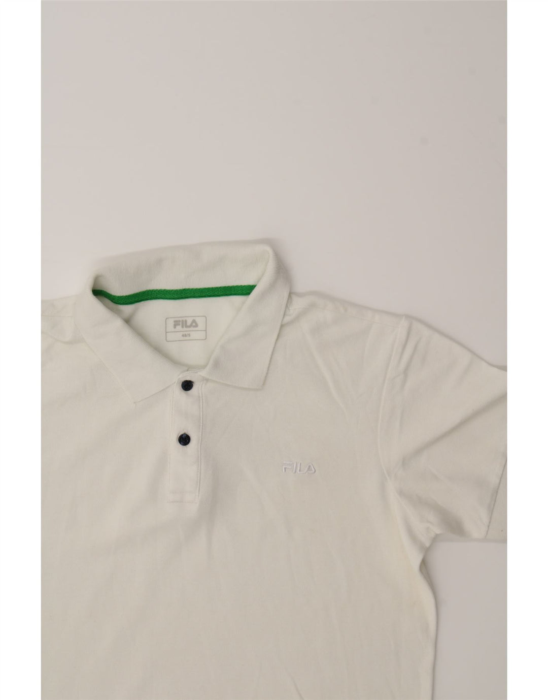 FILA Mens Polo Shirt IT 48 Small White Cotton Vintage Fila and Second-Hand Fila from Messina Hembry 