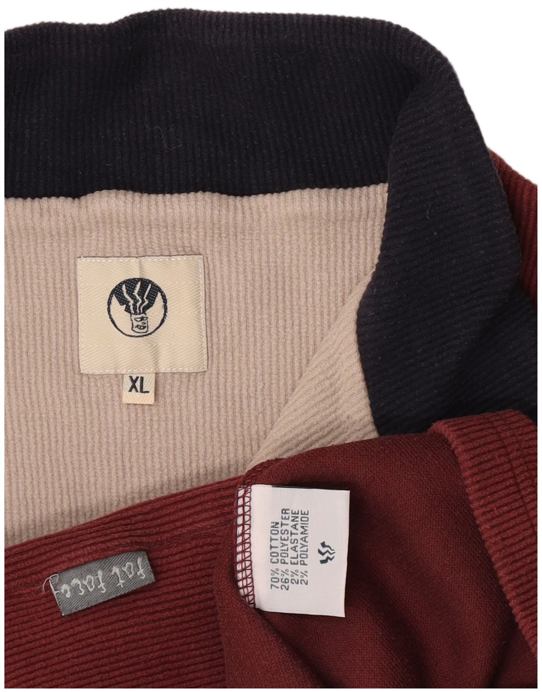 Fat Face Masculino Zip Neck Moletom Jumper XL Algodão Vermelho