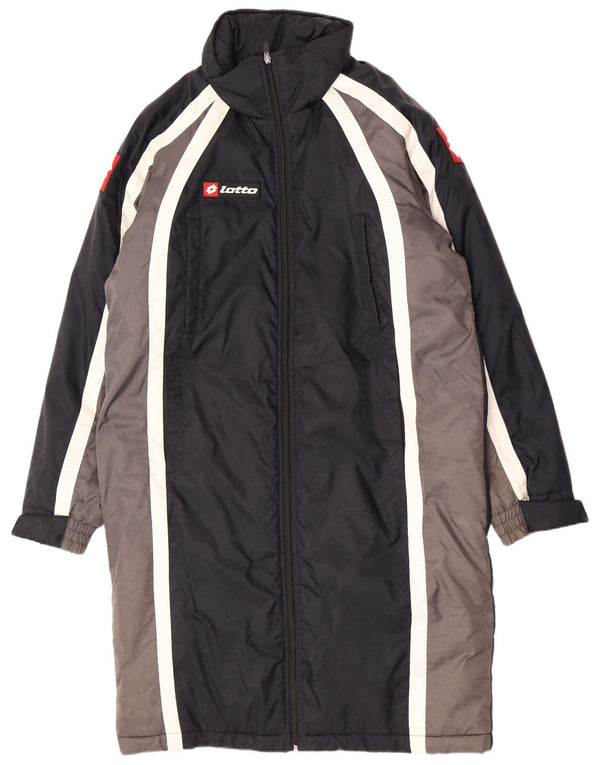 Sobretudo masculino Lotto UK 36 pequeno preto colorblock nylon esportivo