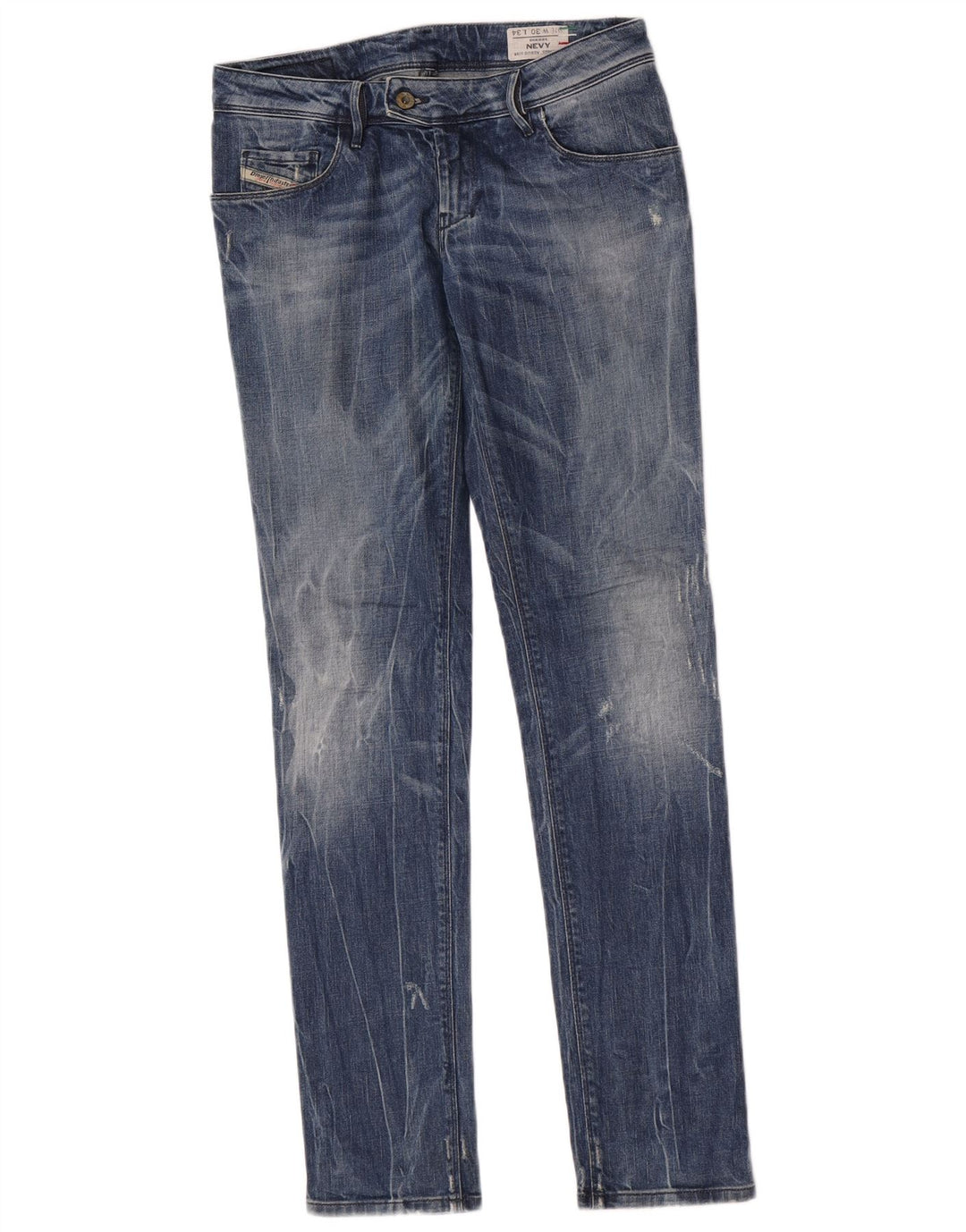 Diesel Feminino Nevy Slim Jeans W30 L34 Azul Algodão