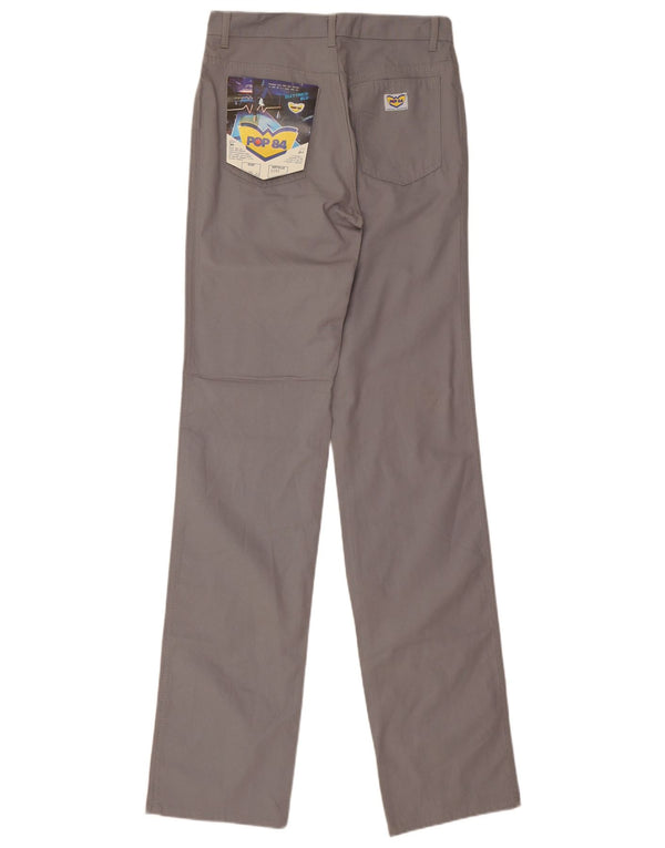 Calça casual reta masculina POP 84 IT 46 pequeno W28 L36 algodão cinza