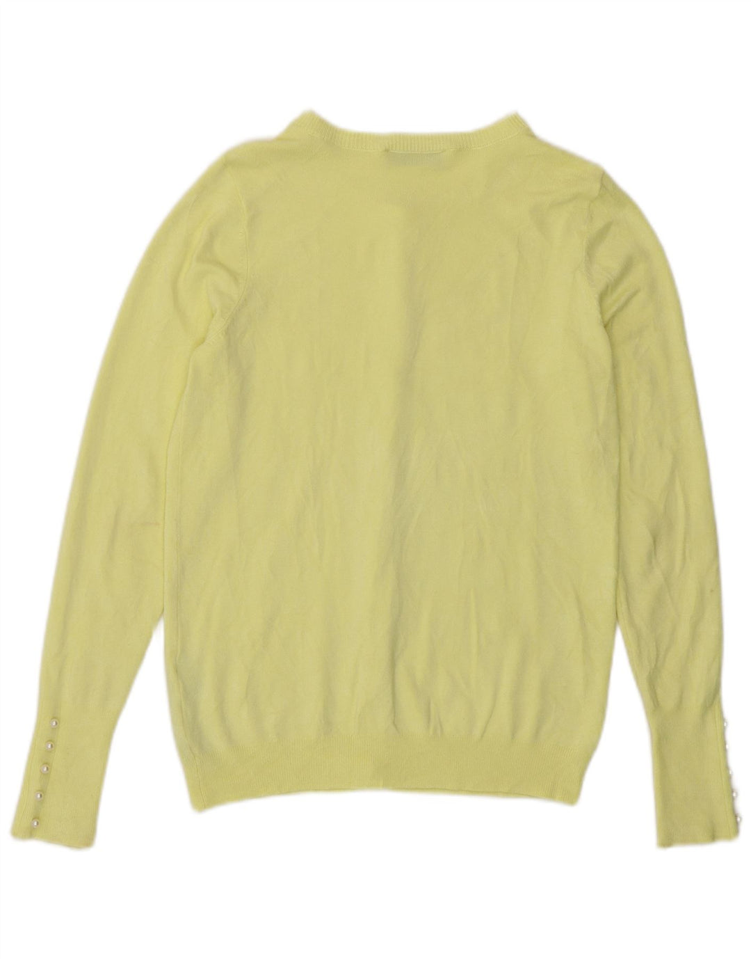 Suéter cardigã feminino Zara Reino Unido 10 viscose amarela pequena